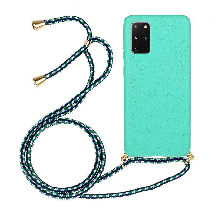 Wheat Straw Material + TPU Protective Case with Lanyard, For Samsung Galaxy S10e, For Samsung Galaxy S20, For Samsung Galaxy S20 Plus, For Samsung Galaxy S20 Ultra