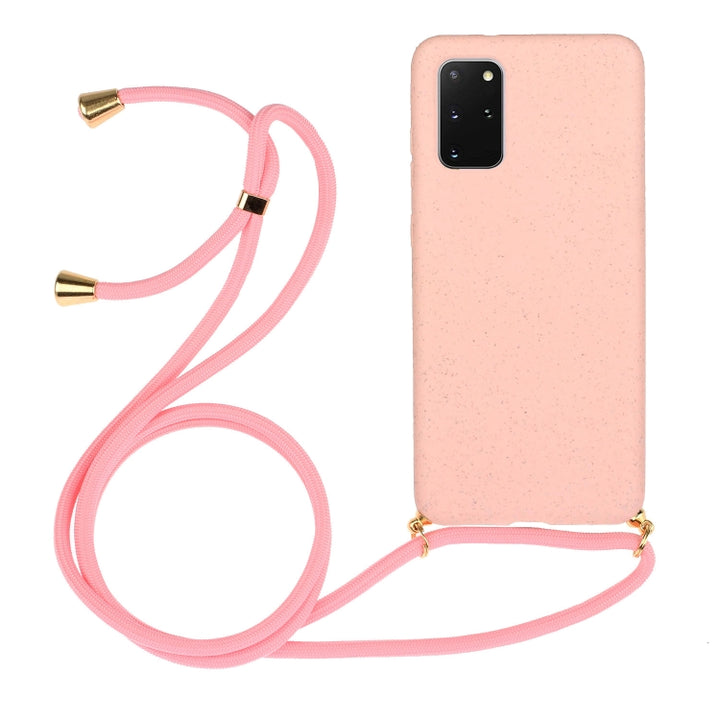 Wheat Straw Material + TPU Protective Case with Lanyard, For Samsung Galaxy S10e, For Samsung Galaxy S20, For Samsung Galaxy S20 Plus, For Samsung Galaxy S20 Ultra