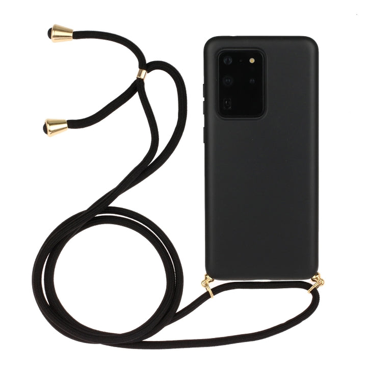 Wheat Straw Material + TPU Protective Case with Lanyard, For Samsung Galaxy S10e, For Samsung Galaxy S20, For Samsung Galaxy S20 Plus, For Samsung Galaxy S20 Ultra