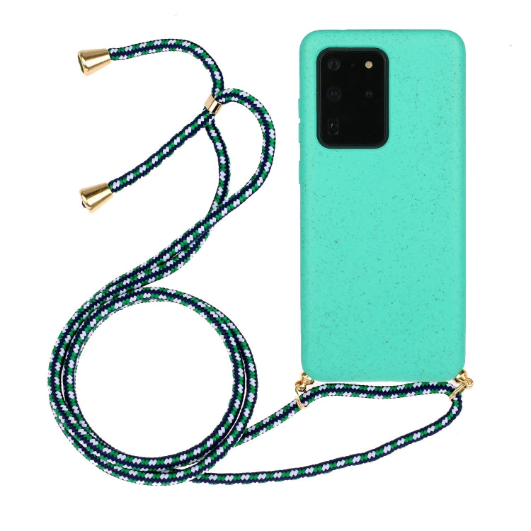 Wheat Straw Material + TPU Protective Case with Lanyard, For Samsung Galaxy S10e, For Samsung Galaxy S20, For Samsung Galaxy S20 Plus, For Samsung Galaxy S20 Ultra