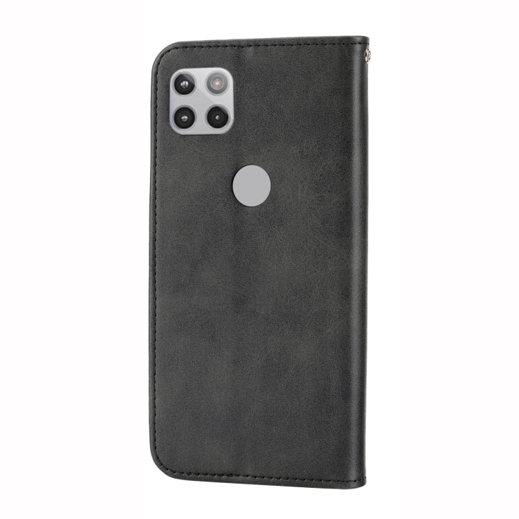 Cubic Grid Calf Texture Magnetic Closure Leather Phone Case, For Motorola One 5G Ace