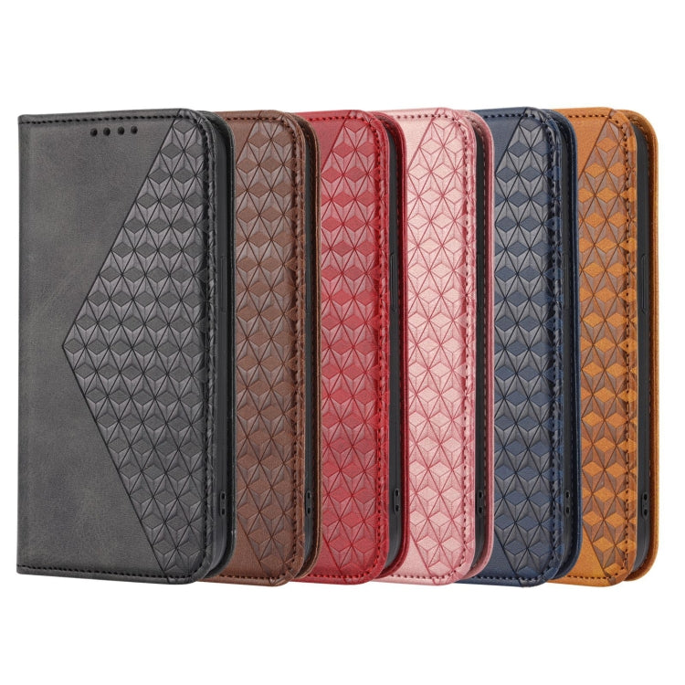 Cubic Grid Calf Texture Magnetic Closure Leather Phone Case, For Nothing Phone 1, For Xiaomi Redmi Note 11S 5G, For Xiaomi Redmi Note 11S Global, For Xiaomi Redmi Note 11 Pro 4G, For Xiaomi Redmi 10C 4G