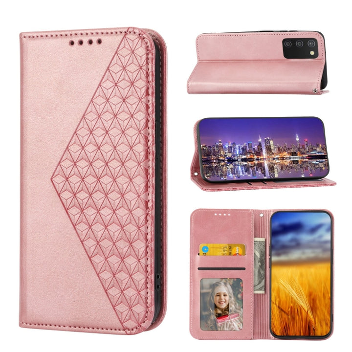 Cubic Grid Calf Texture Magnetic Closure Leather Phone Case, For Nothing Phone 1, For Xiaomi Redmi Note 11S 5G, For Xiaomi Redmi Note 11S Global, For Xiaomi Redmi Note 11 Pro 4G, For Xiaomi Redmi 10C 4G