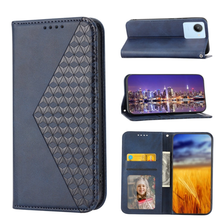 Cubic Grid Calf Texture Magnetic Closure Leather Phone Case, For Nothing Phone 1, For Xiaomi Redmi Note 11S 5G, For Xiaomi Redmi Note 11S Global, For Xiaomi Redmi Note 11 Pro 4G, For Xiaomi Redmi 10C 4G