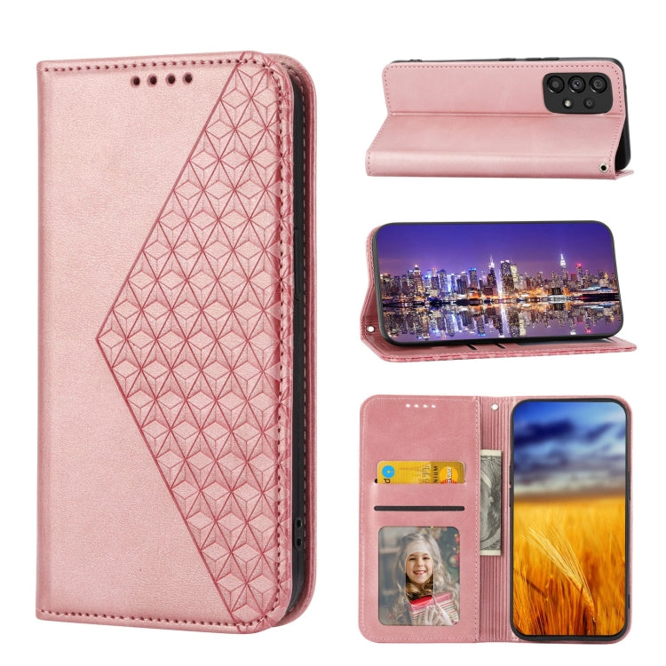 Cubic Grid Calf Texture Magnetic Closure Leather Phone Case, For Xiaomi Redmi 10A, For Xiaomi Redmi Note 11 Pro+, For Xiaomi 11T / 11T Pro, For Xiaomi Redmi Note 11T Pro, For Realme 9i