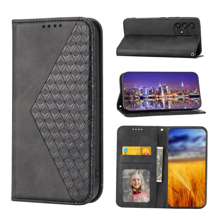 Cubic Grid Calf Texture Magnetic Closure Leather Phone Case, For Xiaomi Redmi 10A, For Xiaomi Redmi Note 11 Pro+, For Xiaomi 11T / 11T Pro, For Xiaomi Redmi Note 11T Pro, For Realme 9i