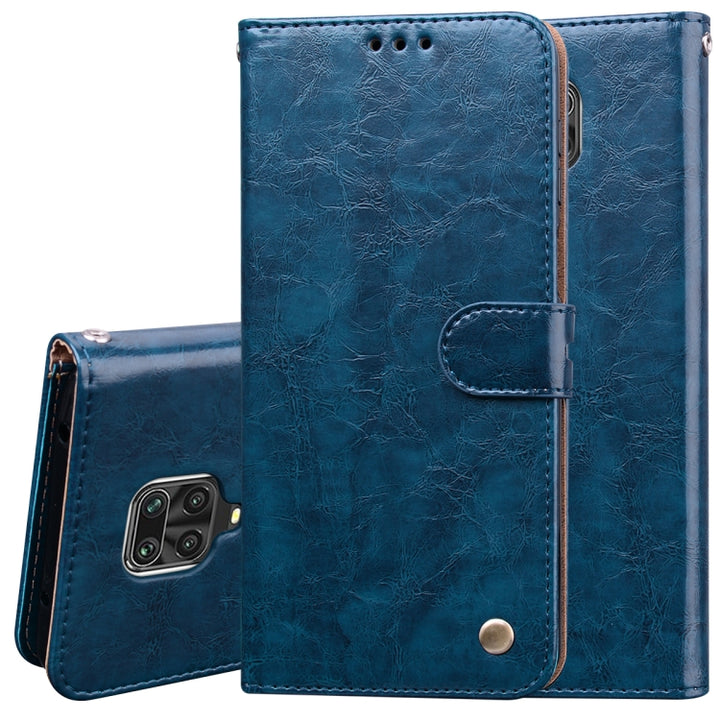 Business Style Oil Wax Texture Horizontal Flip Leather Case, with Holder & Card Slots & Wallet, For Xiaomi Redmi Note 9 Pro, For Huawei P40 Lite, For Huawei P40, For Huawei P40 Pro, For Galaxy M31