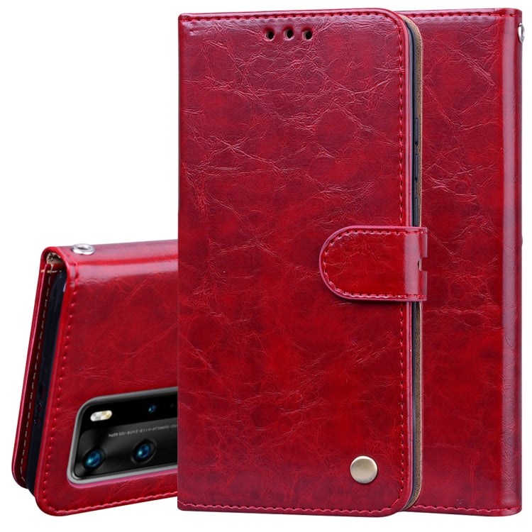 Business Style Oil Wax Texture Horizontal Flip Leather Case, with Holder & Card Slots & Wallet, For Xiaomi Redmi Note 9 Pro, For Huawei P40 Lite, For Huawei P40, For Huawei P40 Pro, For Galaxy M31