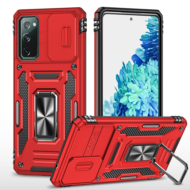 Armor PC + TPU Camera Shield Phone Case, For Samsung Galaxy S20 FE, For Samsung Galaxy S20 Ultra, For Samsung Galaxy S20+, For Samsung Galaxy S10