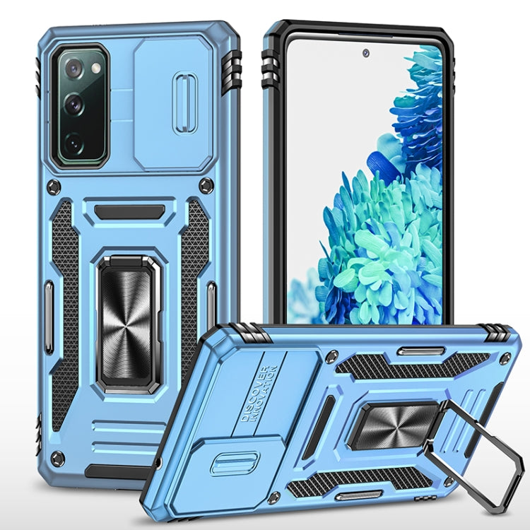 Armor PC + TPU Camera Shield Phone Case, For Samsung Galaxy S20 FE, For Samsung Galaxy S20 Ultra, For Samsung Galaxy S20+, For Samsung Galaxy S10