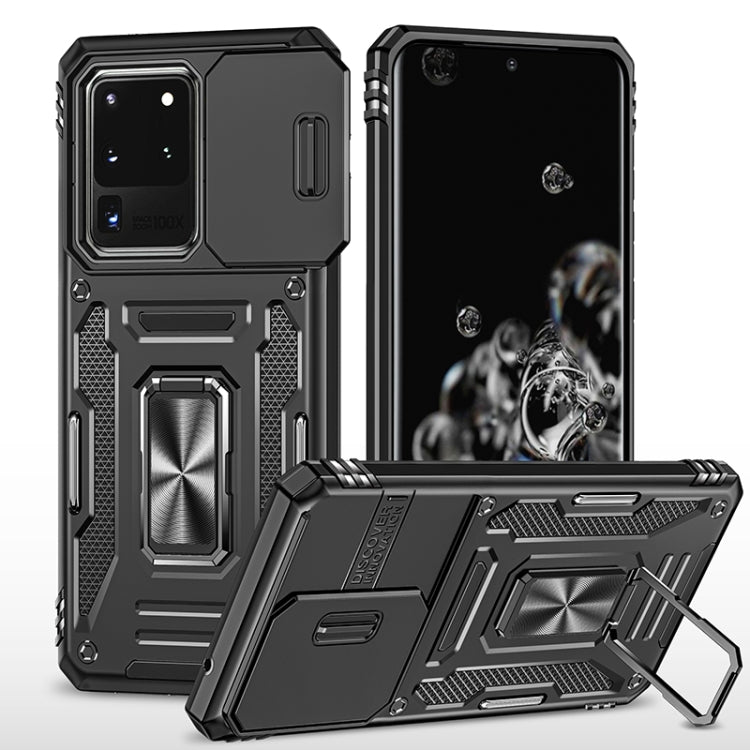 Armor PC + TPU Camera Shield Phone Case, For Samsung Galaxy S20 FE, For Samsung Galaxy S20 Ultra, For Samsung Galaxy S20+, For Samsung Galaxy S10