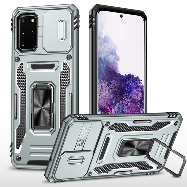 Armor PC + TPU Camera Shield Phone Case, For Samsung Galaxy S20 FE, For Samsung Galaxy S20 Ultra, For Samsung Galaxy S20+, For Samsung Galaxy S10