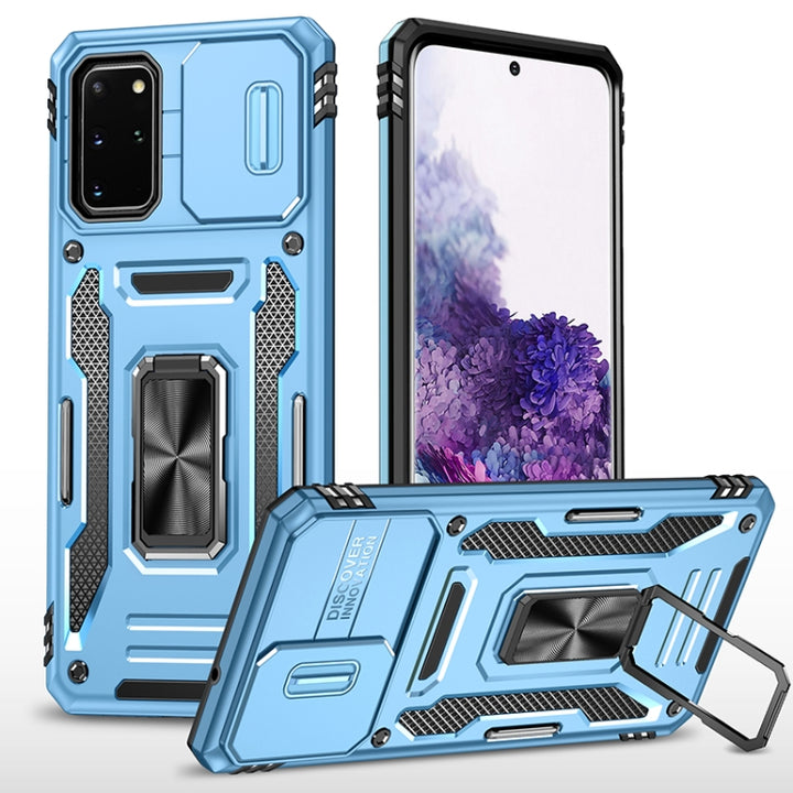 Armor PC + TPU Camera Shield Phone Case, For Samsung Galaxy S20 FE, For Samsung Galaxy S20 Ultra, For Samsung Galaxy S20+, For Samsung Galaxy S10