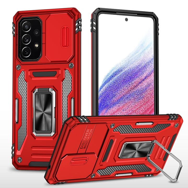 Armor PC + TPU Camera Shield Phone Case, For Samsung Galaxy A53 5G, For Samsung Galaxy A22 5G, For Samsung Galaxy A03s, For Samsung Galaxy A13 5G