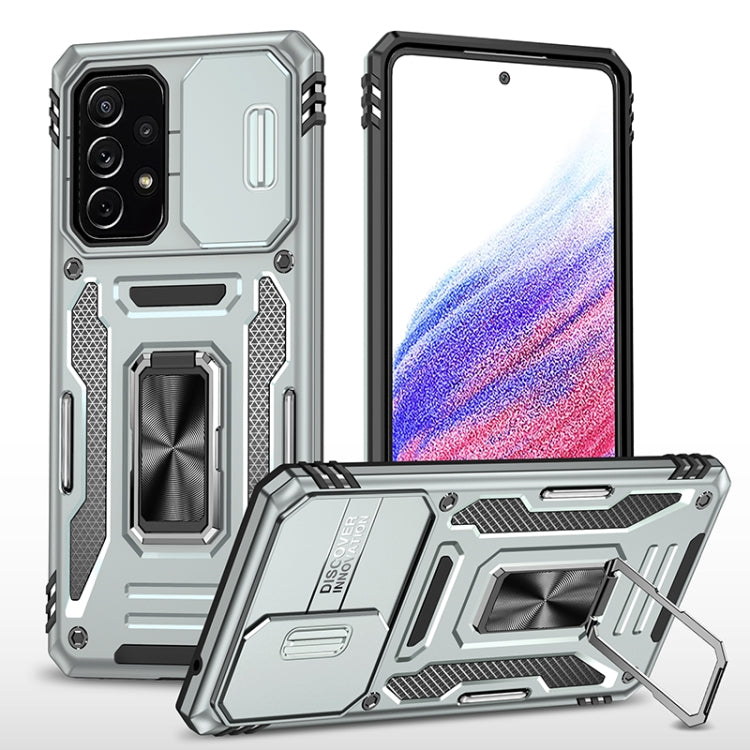 Armor PC + TPU Camera Shield Phone Case, For Samsung Galaxy A53 5G, For Samsung Galaxy A22 5G, For Samsung Galaxy A03s, For Samsung Galaxy A13 5G