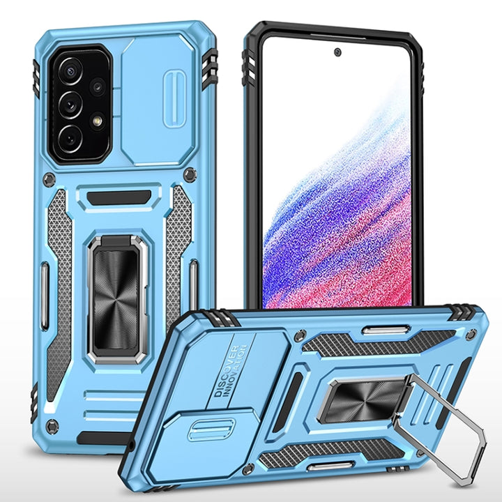 Armor PC + TPU Camera Shield Phone Case, For Samsung Galaxy A53 5G, For Samsung Galaxy A22 5G, For Samsung Galaxy A03s, For Samsung Galaxy A13 5G