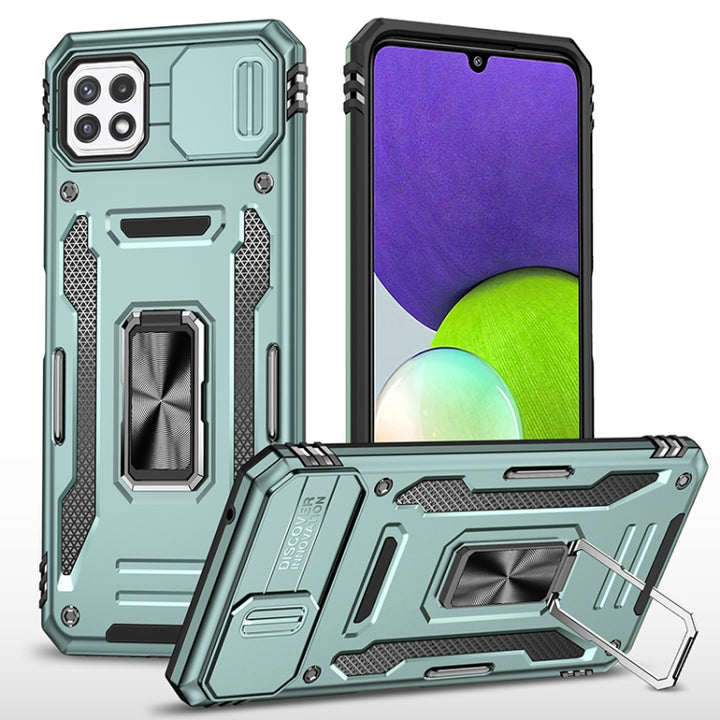 Armor PC + TPU Camera Shield Phone Case, For Samsung Galaxy A53 5G, For Samsung Galaxy A22 5G, For Samsung Galaxy A03s, For Samsung Galaxy A13 5G