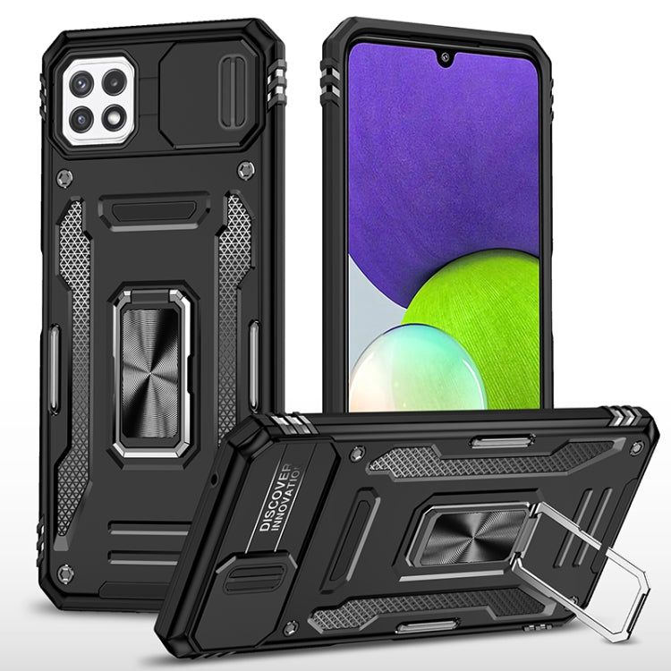 Armor PC + TPU Camera Shield Phone Case, For Samsung Galaxy A53 5G, For Samsung Galaxy A22 5G, For Samsung Galaxy A03s, For Samsung Galaxy A13 5G