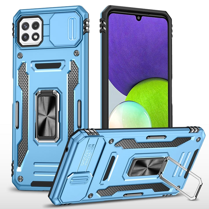 Armor PC + TPU Camera Shield Phone Case, For Samsung Galaxy A53 5G, For Samsung Galaxy A22 5G, For Samsung Galaxy A03s, For Samsung Galaxy A13 5G