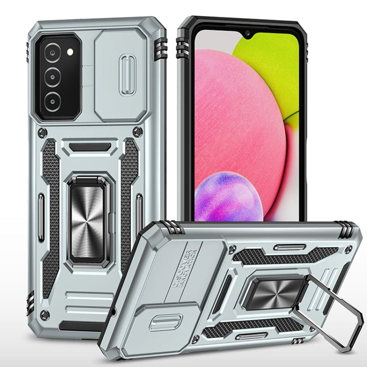 Armor PC + TPU Camera Shield Phone Case, For Samsung Galaxy A53 5G, For Samsung Galaxy A22 5G, For Samsung Galaxy A03s, For Samsung Galaxy A13 5G