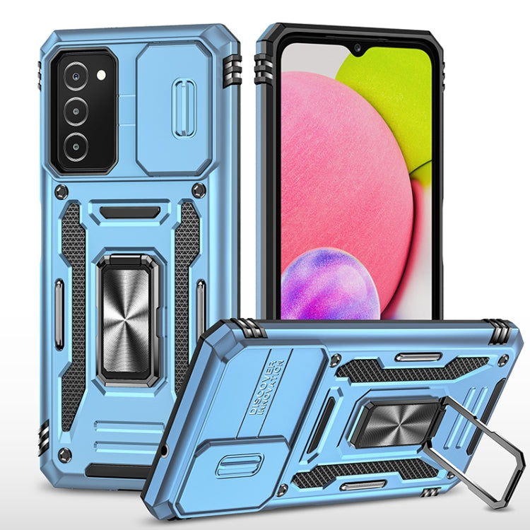 Armor PC + TPU Camera Shield Phone Case, For Samsung Galaxy A53 5G, For Samsung Galaxy A22 5G, For Samsung Galaxy A03s, For Samsung Galaxy A13 5G