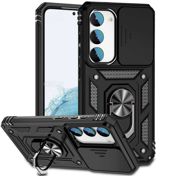 Sliding Camshield Holder Phone Case, For Samsung Galaxy S23+ 5G, For Samsung Galaxy S23 Ultra 5G