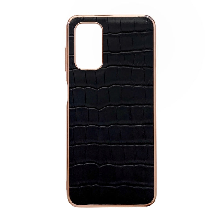 Crocodile Texture Genuine Leather Electroplating Phone Case, For Samsung Galaxy A13 4G, For Samsung Galaxy A23 4G/5G, For Samsung Galaxy A33 5G, For Samsung Galaxy A53 5G, For Samsung Galaxy A73 5G, For Samsung Galaxy Z Flip3 5G