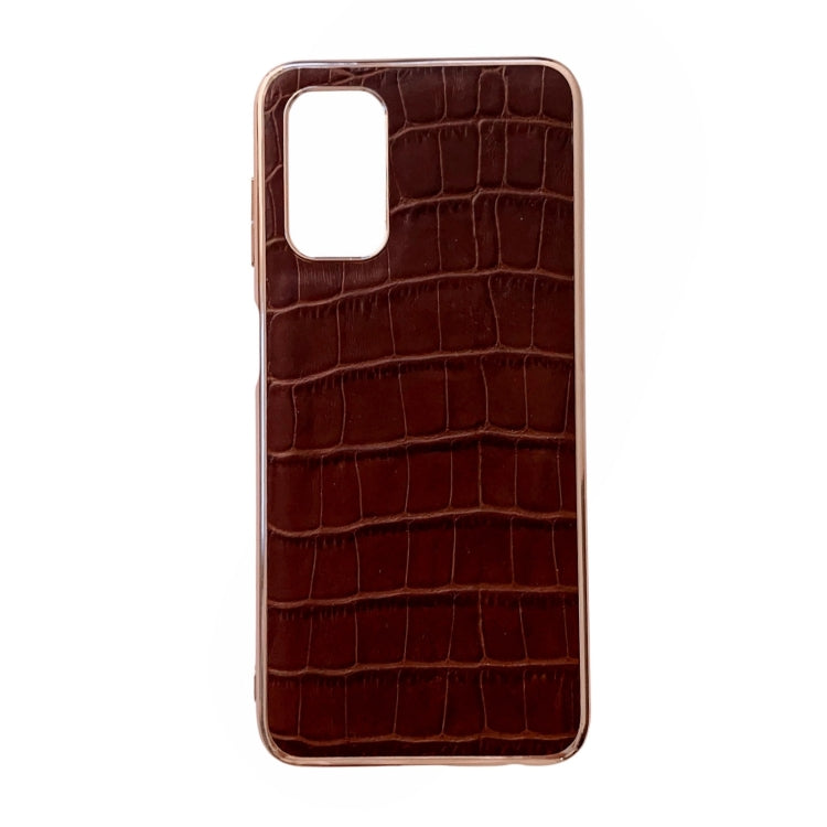 Crocodile Texture Genuine Leather Electroplating Phone Case, For Samsung Galaxy A13 4G, For Samsung Galaxy A23 4G/5G, For Samsung Galaxy A33 5G, For Samsung Galaxy A53 5G, For Samsung Galaxy A73 5G, For Samsung Galaxy Z Flip3 5G