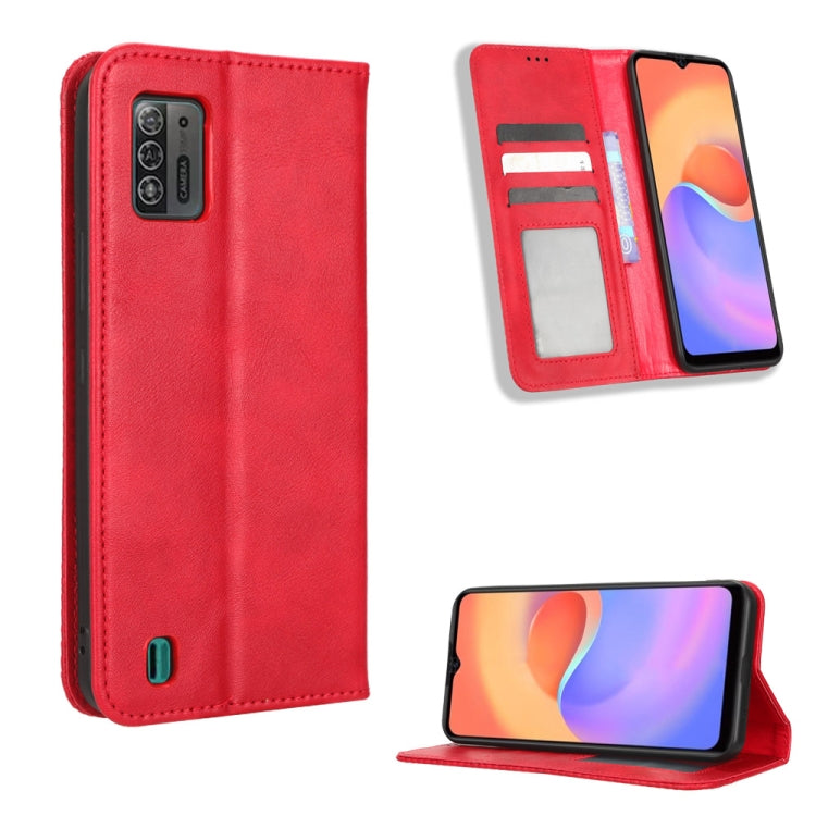 Magnetic Buckle Retro Texture Leather Phone Case, For UMIDIGI Power 7 / Power 7S, For ZTE Blade A52 Lite, For ZTE Blade A72 5G