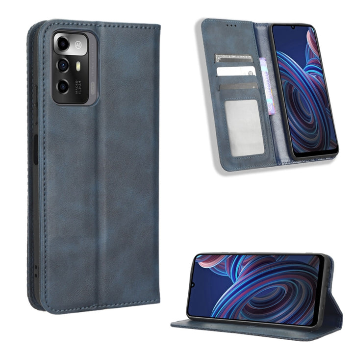 Magnetic Buckle Retro Texture Leather Phone Case, For UMIDIGI Power 7 / Power 7S, For ZTE Blade A52 Lite, For ZTE Blade A72 5G