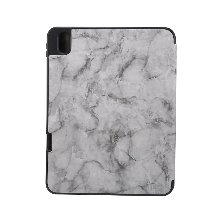 Three-fold Marble Texture Protective Tablet Case with Pen Slot, For iPad 10th Gen 10.9 2022