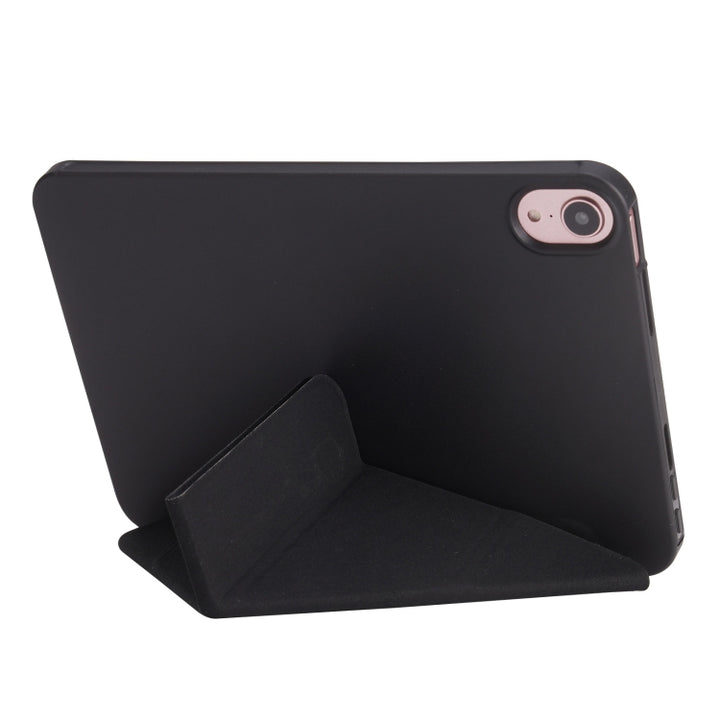 Millet Texture PU + Silicone 3-folding Leather Tablet Case, For iPad 10th Gen 10.9 2022