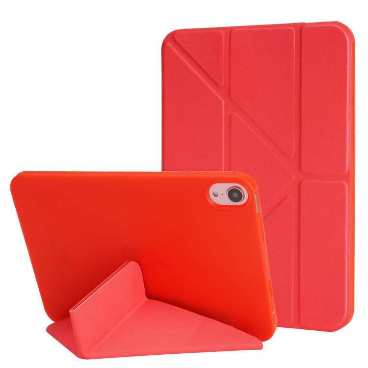 Millet Texture PU + Silicone 3-folding Leather Tablet Case, For iPad 10th Gen 10.9 2022