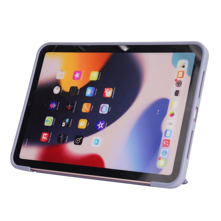 Millet Texture PU + Silicone 3-folding Leather Tablet Case, For iPad 10th Gen 10.9 2022