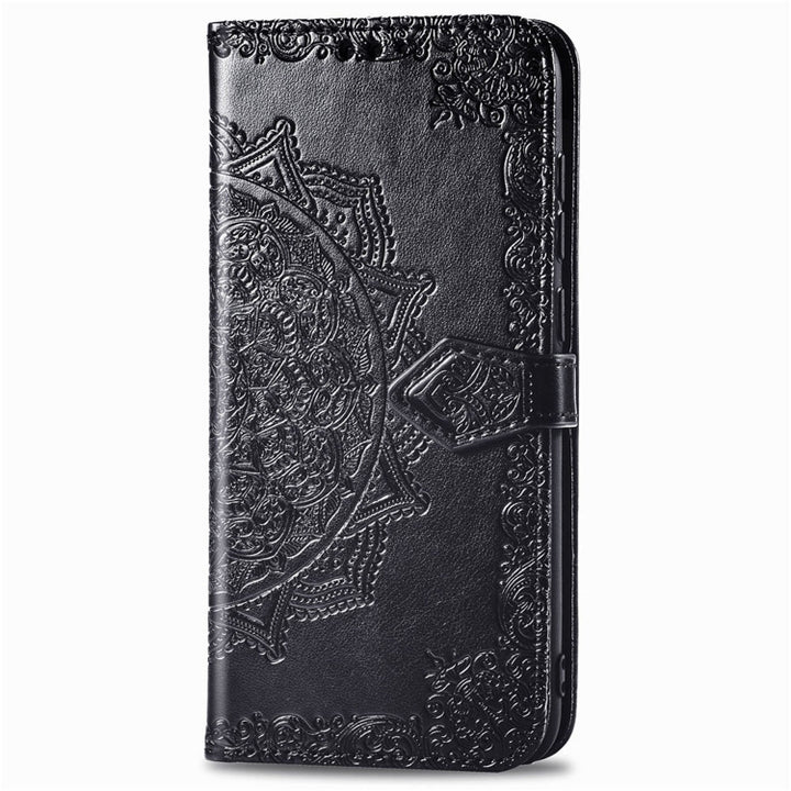 Embossed Mandala Pattern PC + TPU Horizontal Flip Leather Case with Holder & Card Slots, For Kyocera Digno BX, For OPPO Realme C3, For Vivo Z6, For Xiaomi Redmi Note 9S, For Huawei Y6s (2019)