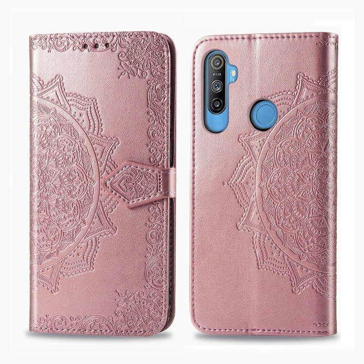 Embossed Mandala Pattern PC + TPU Horizontal Flip Leather Case with Holder & Card Slots, For Kyocera Digno BX, For OPPO Realme C3, For Vivo Z6, For Xiaomi Redmi Note 9S, For Huawei Y6s (2019)