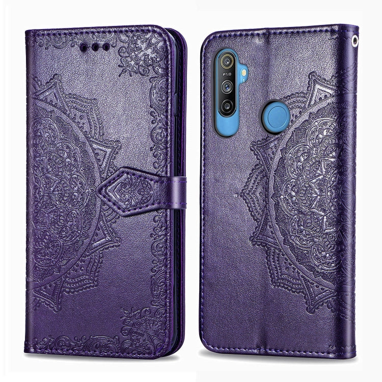 Embossed Mandala Pattern PC + TPU Horizontal Flip Leather Case with Holder & Card Slots, For Kyocera Digno BX, For OPPO Realme C3, For Vivo Z6, For Xiaomi Redmi Note 9S, For Huawei Y6s (2019)