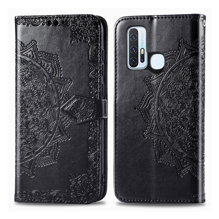 Embossed Mandala Pattern PC + TPU Horizontal Flip Leather Case with Holder & Card Slots, For Kyocera Digno BX, For OPPO Realme C3, For Vivo Z6, For Xiaomi Redmi Note 9S, For Huawei Y6s (2019)