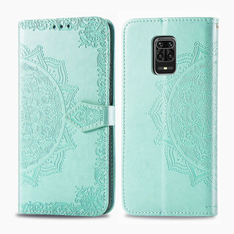 Embossed Mandala Pattern PC + TPU Horizontal Flip Leather Case with Holder & Card Slots, For Kyocera Digno BX, For OPPO Realme C3, For Vivo Z6, For Xiaomi Redmi Note 9S, For Huawei Y6s (2019)