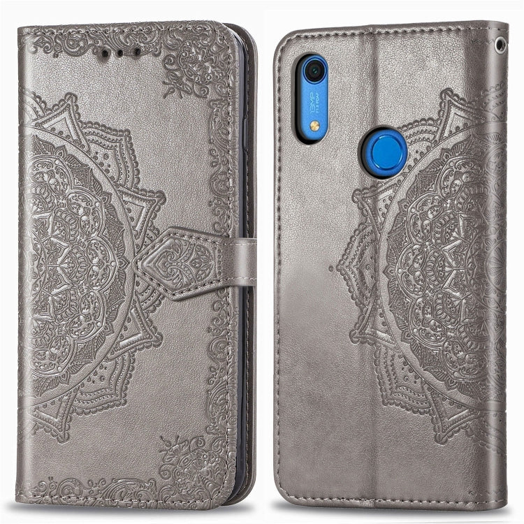 Embossed Mandala Pattern PC + TPU Horizontal Flip Leather Case with Holder & Card Slots, For Kyocera Digno BX, For OPPO Realme C3, For Vivo Z6, For Xiaomi Redmi Note 9S, For Huawei Y6s (2019)