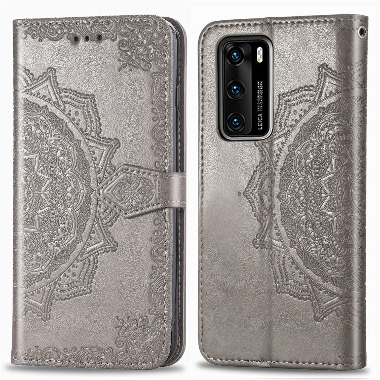 Embossed Mandala Pattern PC + TPU Horizontal Flip Leather Case with Holder & Card Slots, For Huawei P40, For Huawei P40 Lite / nova 6 SE, For Huawei P40 Pro / P40 Pro+, For Huawei Y7P, For Galaxy A11