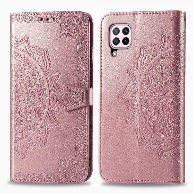 Embossed Mandala Pattern PC + TPU Horizontal Flip Leather Case with Holder & Card Slots, For Huawei P40, For Huawei P40 Lite / nova 6 SE, For Huawei P40 Pro / P40 Pro+, For Huawei Y7P, For Galaxy A11