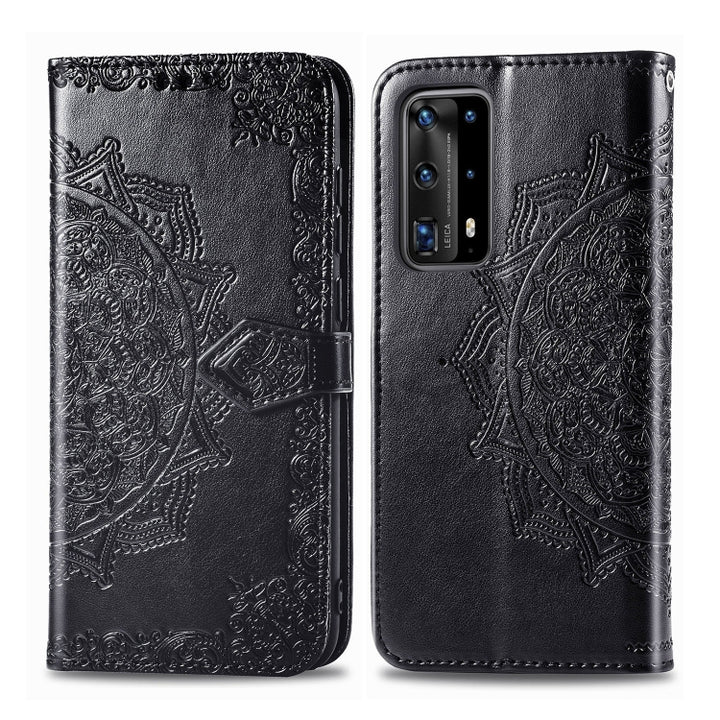 Embossed Mandala Pattern PC + TPU Horizontal Flip Leather Case with Holder & Card Slots, For Huawei P40, For Huawei P40 Lite / nova 6 SE, For Huawei P40 Pro / P40 Pro+, For Huawei Y7P, For Galaxy A11