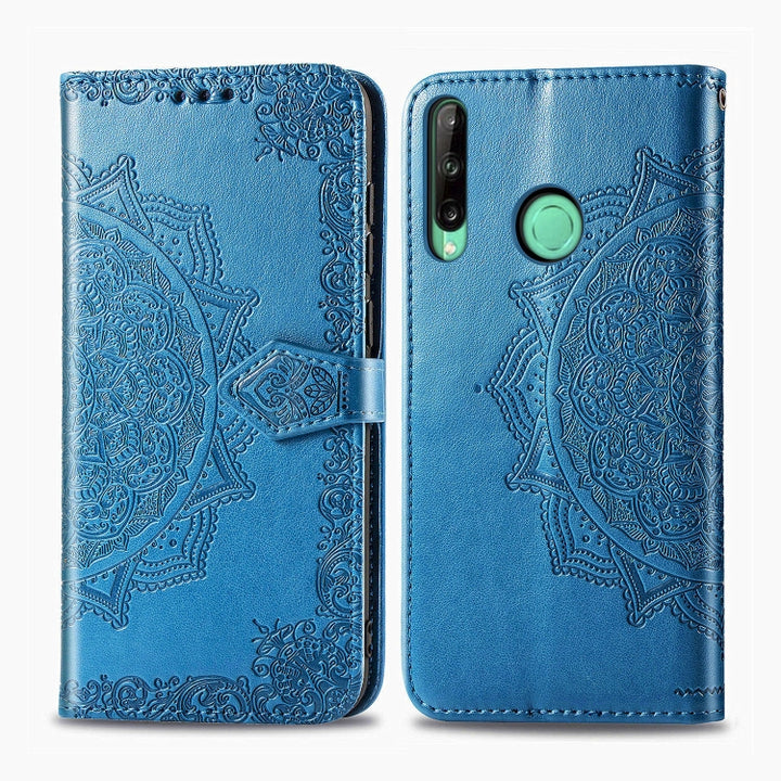 Embossed Mandala Pattern PC + TPU Horizontal Flip Leather Case with Holder & Card Slots, For Huawei P40, For Huawei P40 Lite / nova 6 SE, For Huawei P40 Pro / P40 Pro+, For Huawei Y7P, For Galaxy A11