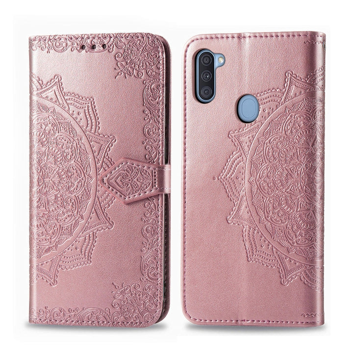 Embossed Mandala Pattern PC + TPU Horizontal Flip Leather Case with Holder & Card Slots, For Huawei P40, For Huawei P40 Lite / nova 6 SE, For Huawei P40 Pro / P40 Pro+, For Huawei Y7P, For Galaxy A11