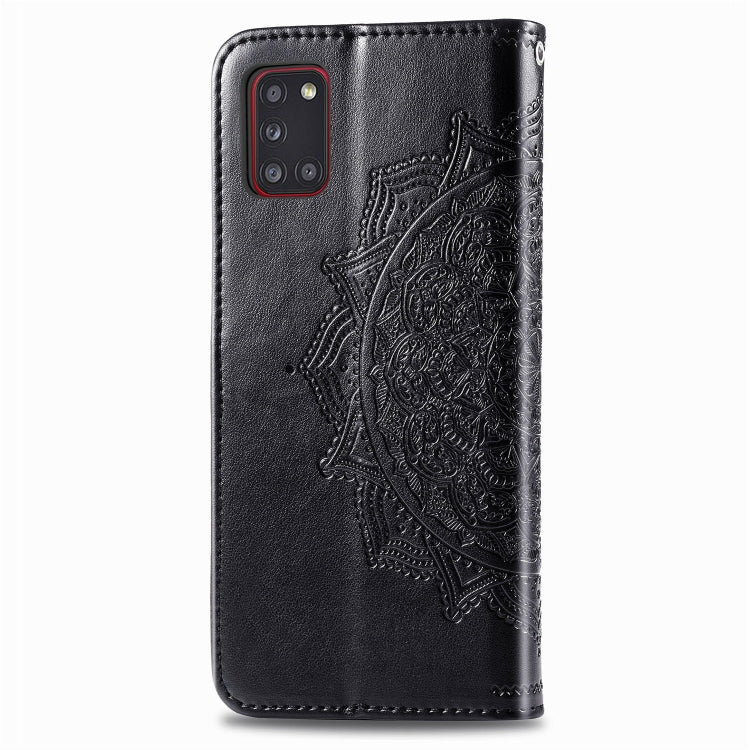 Embossed Mandala Pattern PC + TPU Horizontal Flip Leather Case with Holder & Card Slots, For Galaxy A31, For Galaxy A41, For Galaxy A41 (Japanese Version), For Galaxy M31, For Galaxy XCover Pro