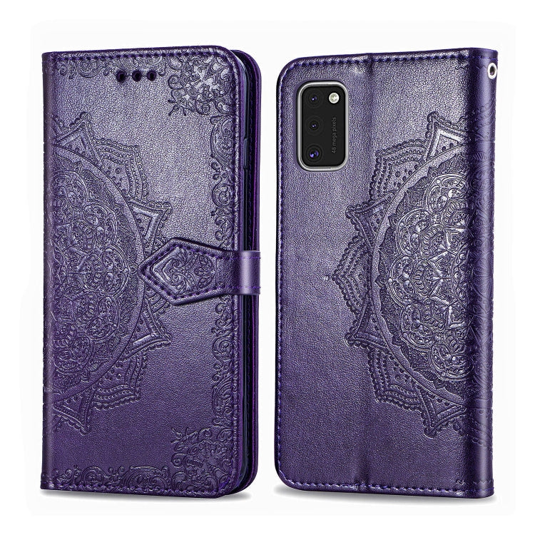 Embossed Mandala Pattern PC + TPU Horizontal Flip Leather Case with Holder & Card Slots, For Galaxy A31, For Galaxy A41, For Galaxy A41 (Japanese Version), For Galaxy M31, For Galaxy XCover Pro