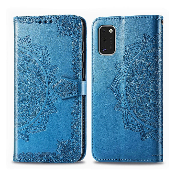 Embossed Mandala Pattern PC + TPU Horizontal Flip Leather Case with Holder & Card Slots, For Galaxy A31, For Galaxy A41, For Galaxy A41 (Japanese Version), For Galaxy M31, For Galaxy XCover Pro