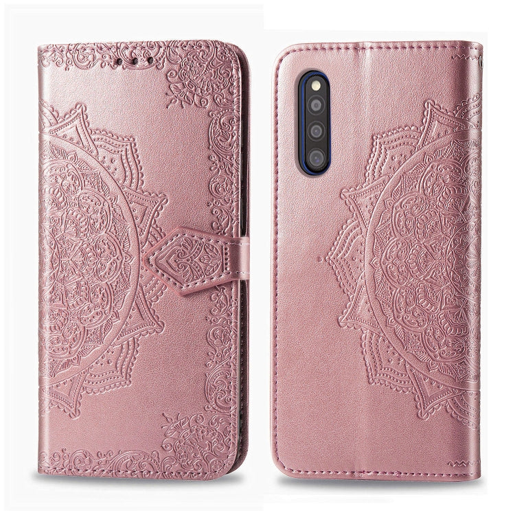 Embossed Mandala Pattern PC + TPU Horizontal Flip Leather Case with Holder & Card Slots, For Galaxy A31, For Galaxy A41, For Galaxy A41 (Japanese Version), For Galaxy M31, For Galaxy XCover Pro