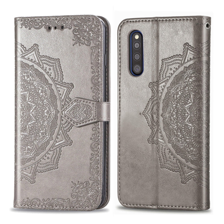 Embossed Mandala Pattern PC + TPU Horizontal Flip Leather Case with Holder & Card Slots, For Galaxy A31, For Galaxy A41, For Galaxy A41 (Japanese Version), For Galaxy M31, For Galaxy XCover Pro